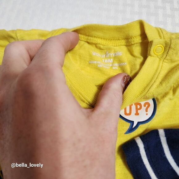 🏖 18 Months Baby Infant Toddler Short Sleeved Snap Onesies Tops Shirts - Picture 3 of 3